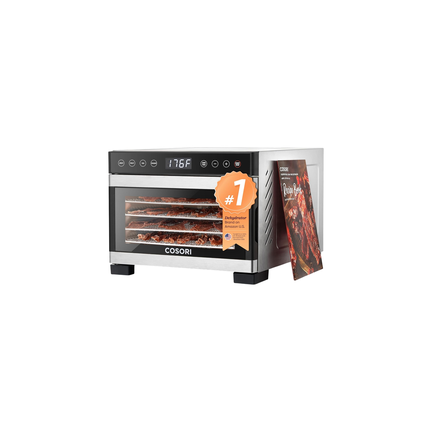  Food Dehydrator  5 Stainless Steel Trays with 3.1 ft² by Cosori